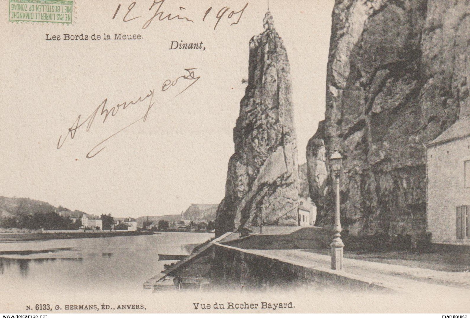 Dinant Vue Du Rocher Bayard  1905 - Dinant