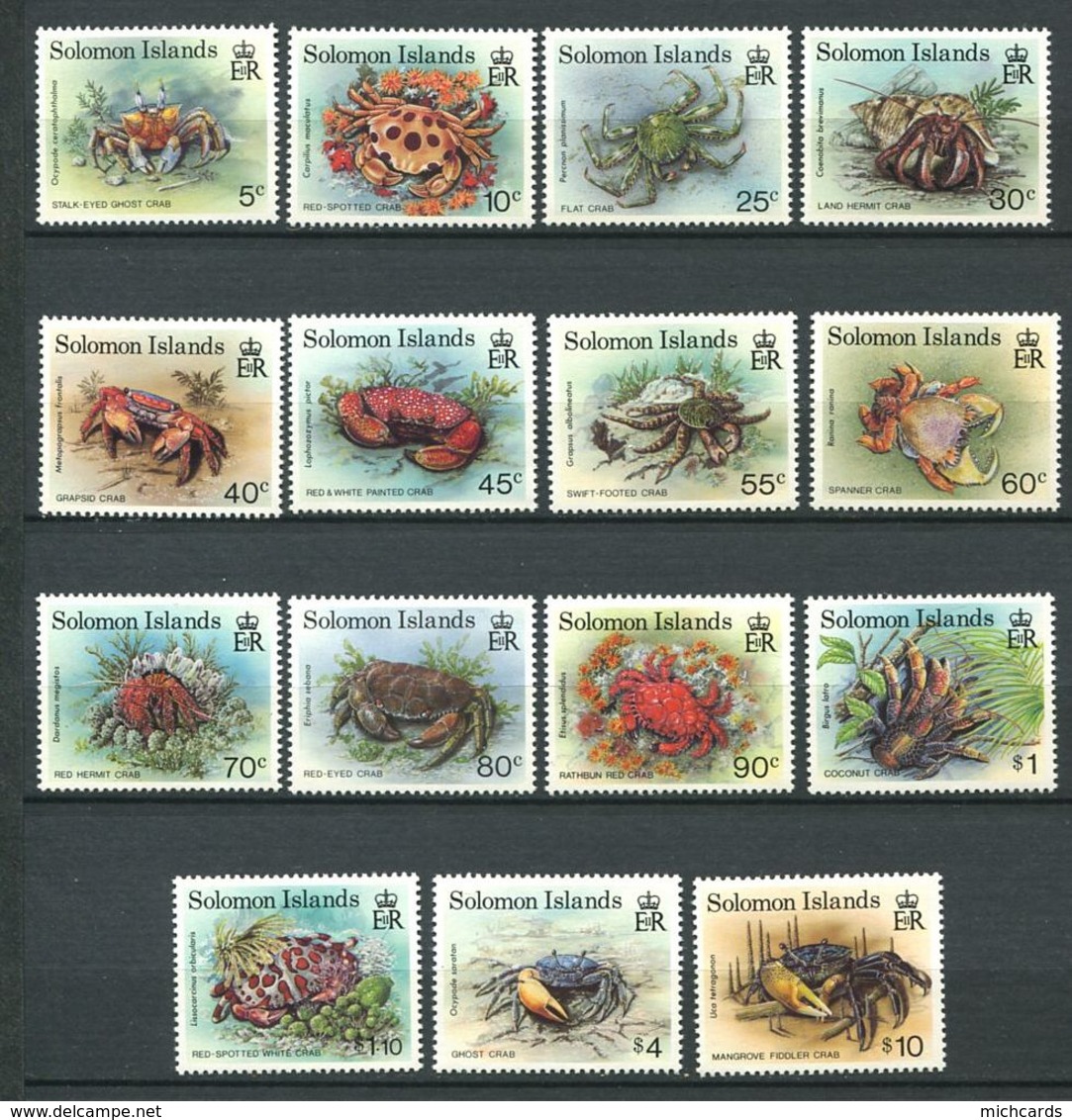 237 SALOMON 1992 - Yvert 767/81 - Crabe - Neuf **(MNH) Sans Trace De Charniere - Solomon Islands (1978-...)