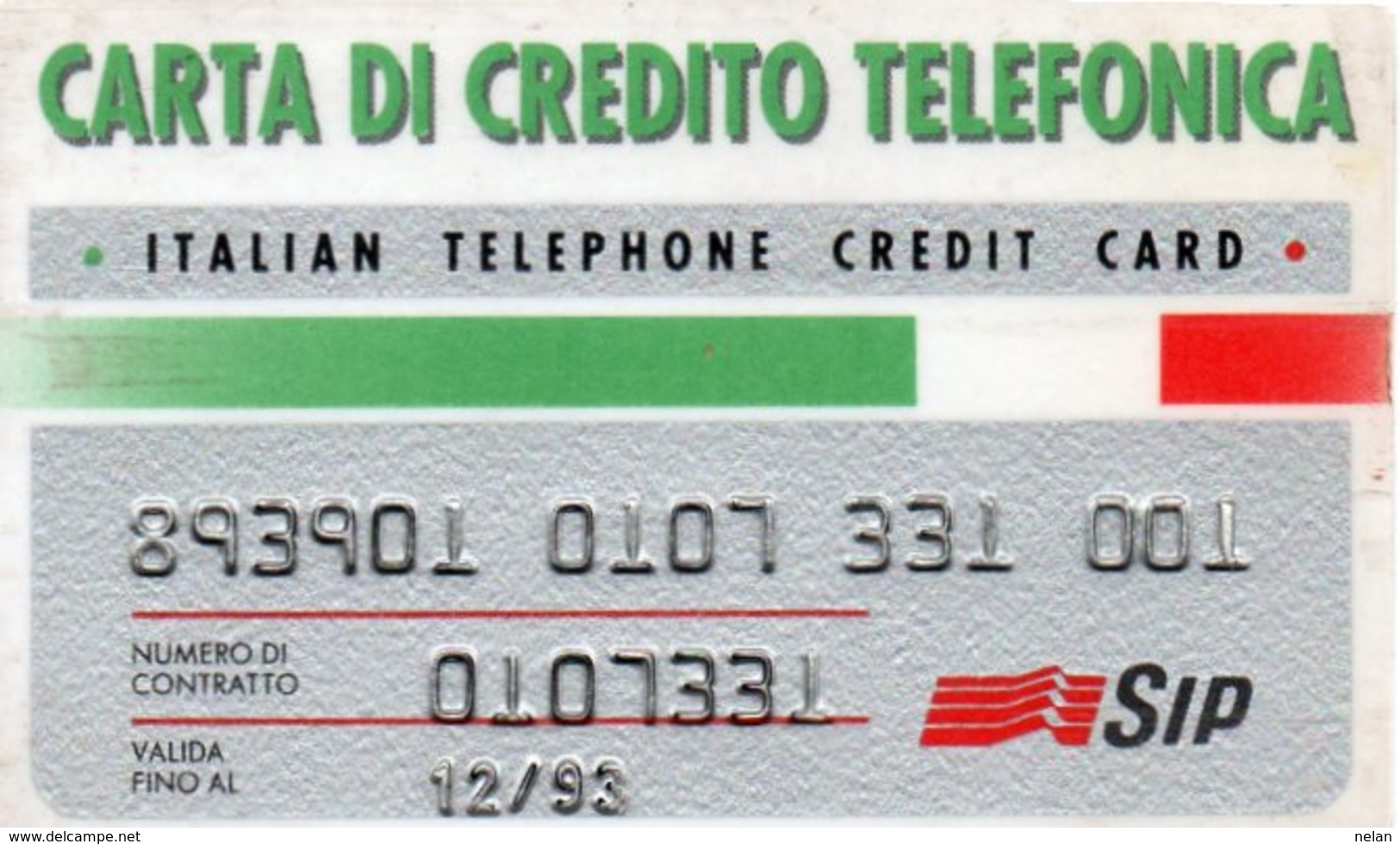 PHONE CARD-SCHEDA TELEFONICA-ITALIA-CARTA DI CREDITO TELEFONICO-SIP - Cartes De Crédit (expiration Min. 10 Ans)