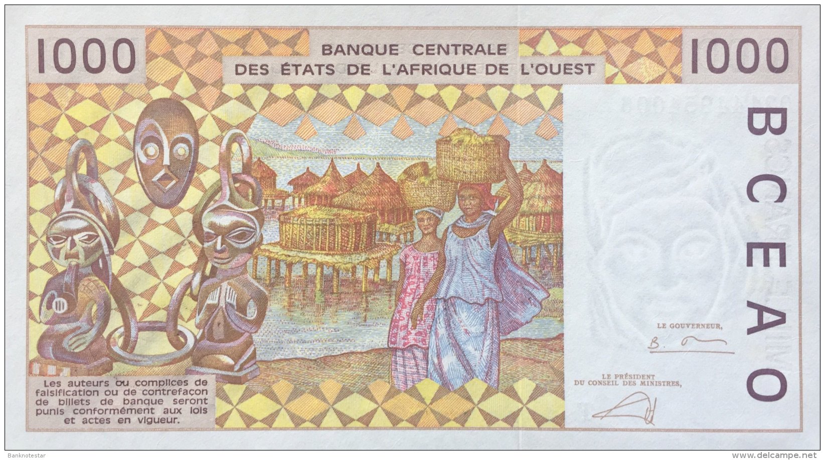 West African States 1.000 Francs, P-811Ti (2002) - UNC - TOGO - Westafrikanischer Staaten