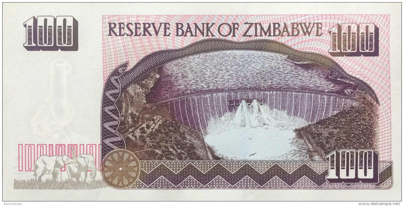 Zimbabwe 100 Dollars, P-9 (1995) - UNC - Simbabwe