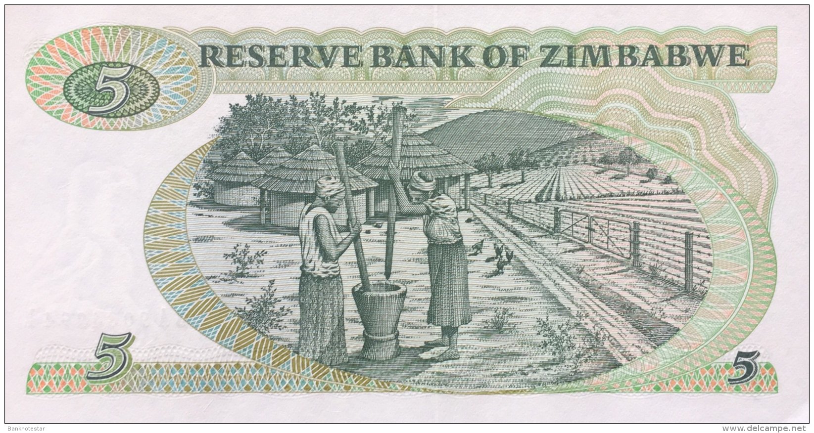 Zimbabwe 5 Dollars, P-2c (1983) - UNC - Simbabwe