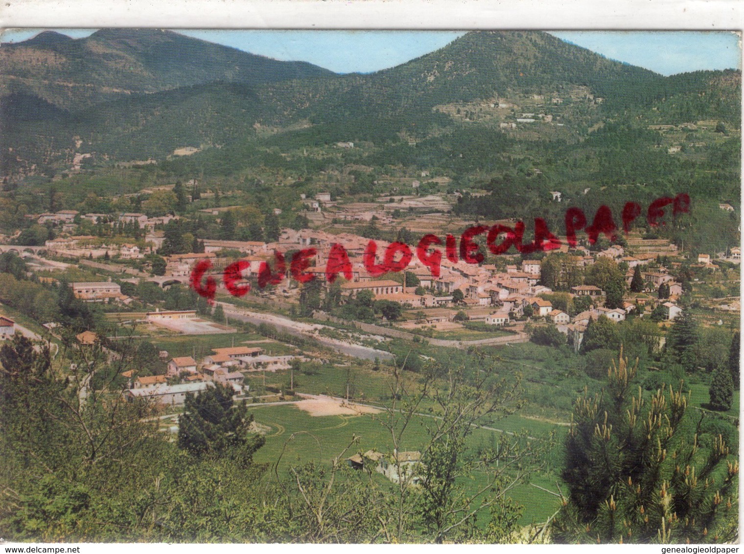 30 - ST SAINT JEAN DU GARD - VUE GENERALE AU FOND LE MONT ARBOUSSE - 1975 -GARD - Saint-Jean-du-Gard