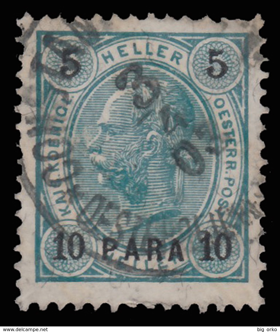 Francobolli Austriaci Soprastampati - 10/5 Pa Grigio Verdastro/nero - No.83 -1900 - Oriente Austriaco