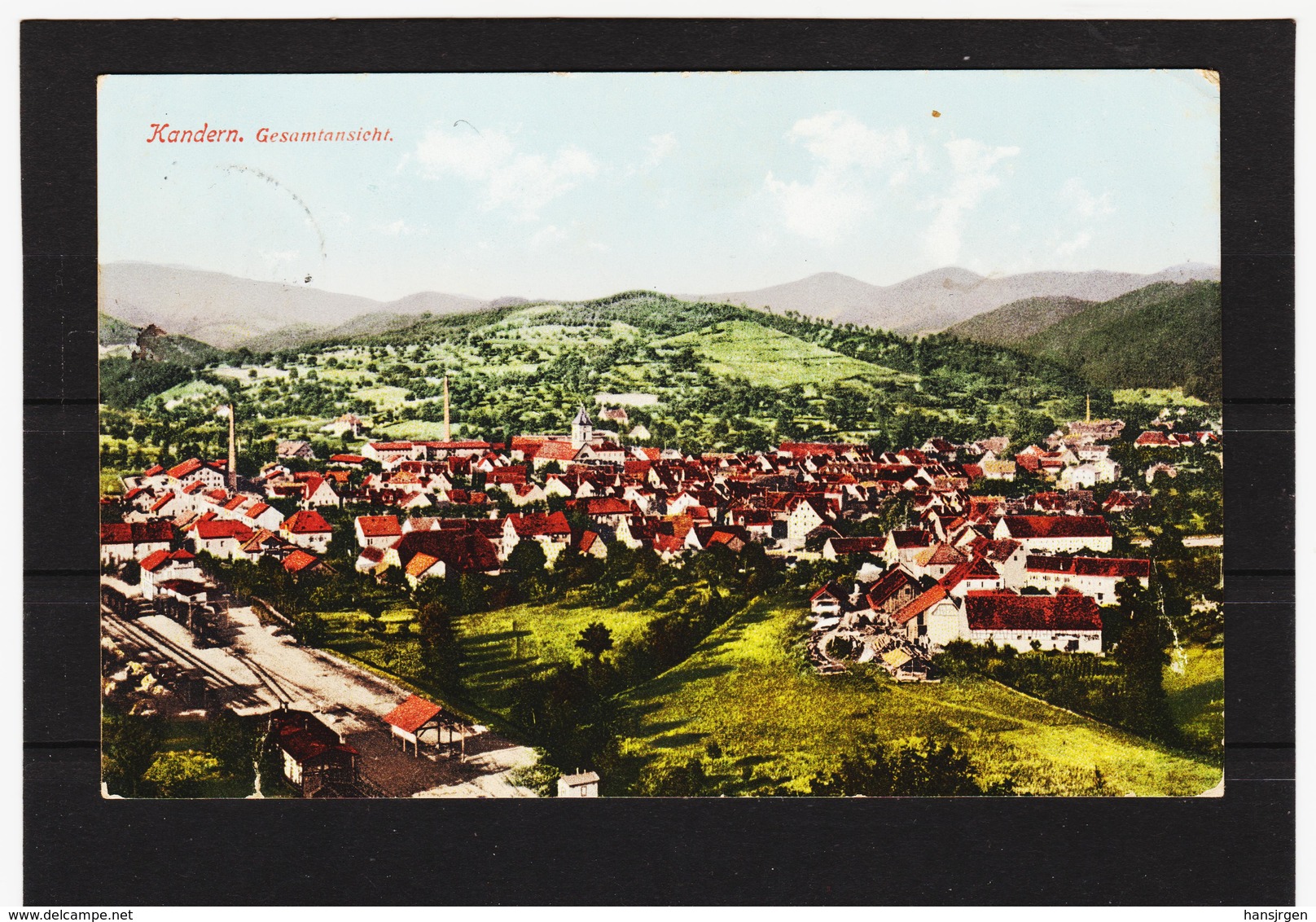 LOT831 POSTKARTE 1912 DEUTSCHLAND KANDEN GESAMMTANSICHT SIEHE ABBILDUNG - Kandern