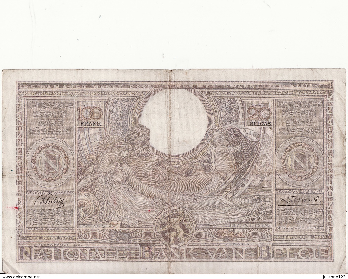 BELGIE-100 FR 30.11.36 - 100 Francs & 100 Francs-20 Belgas