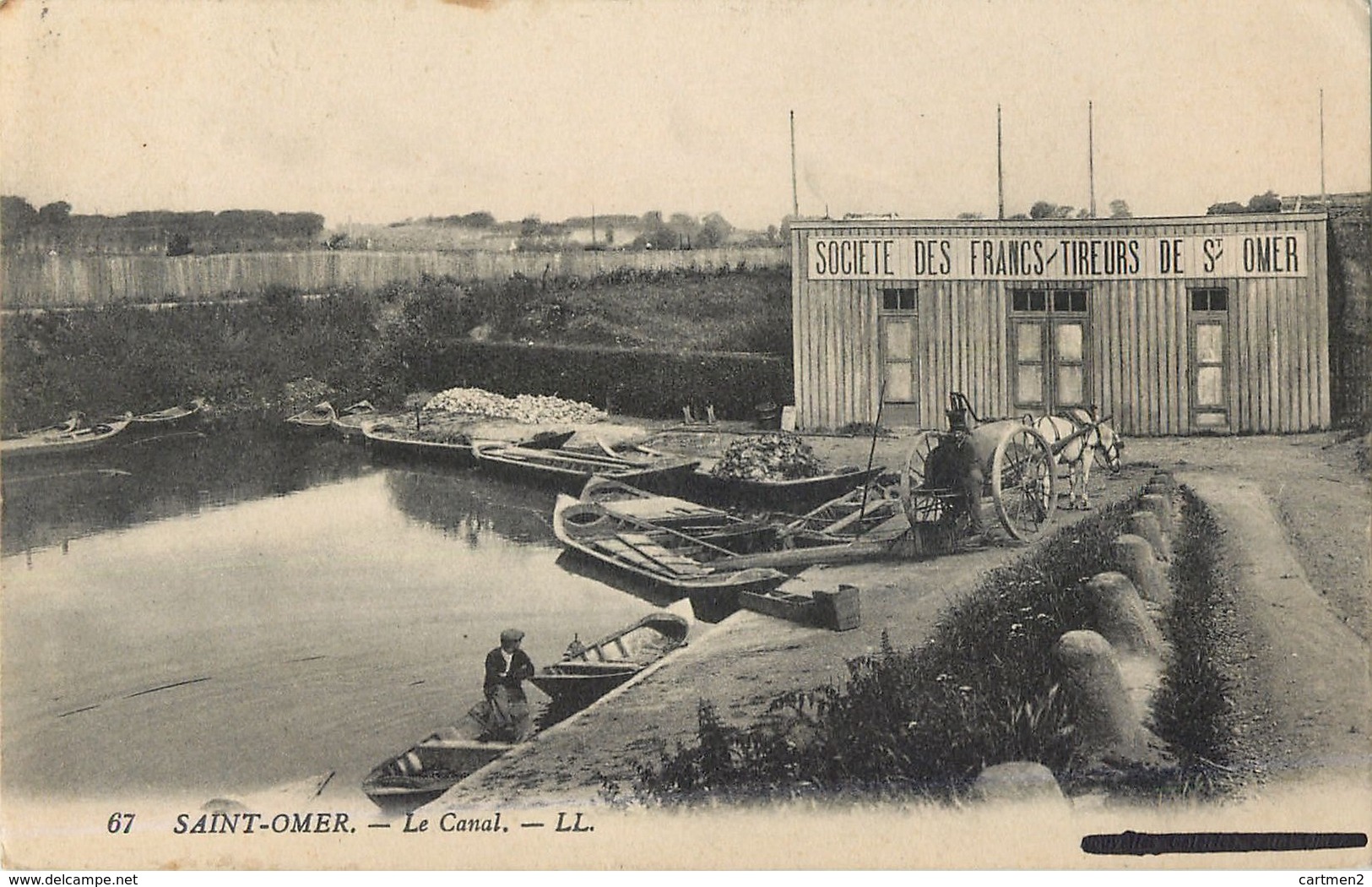 SAINT-OMER LE CANAL SOCIETE DES FRANCS-TIREURS 62 - Saint Omer