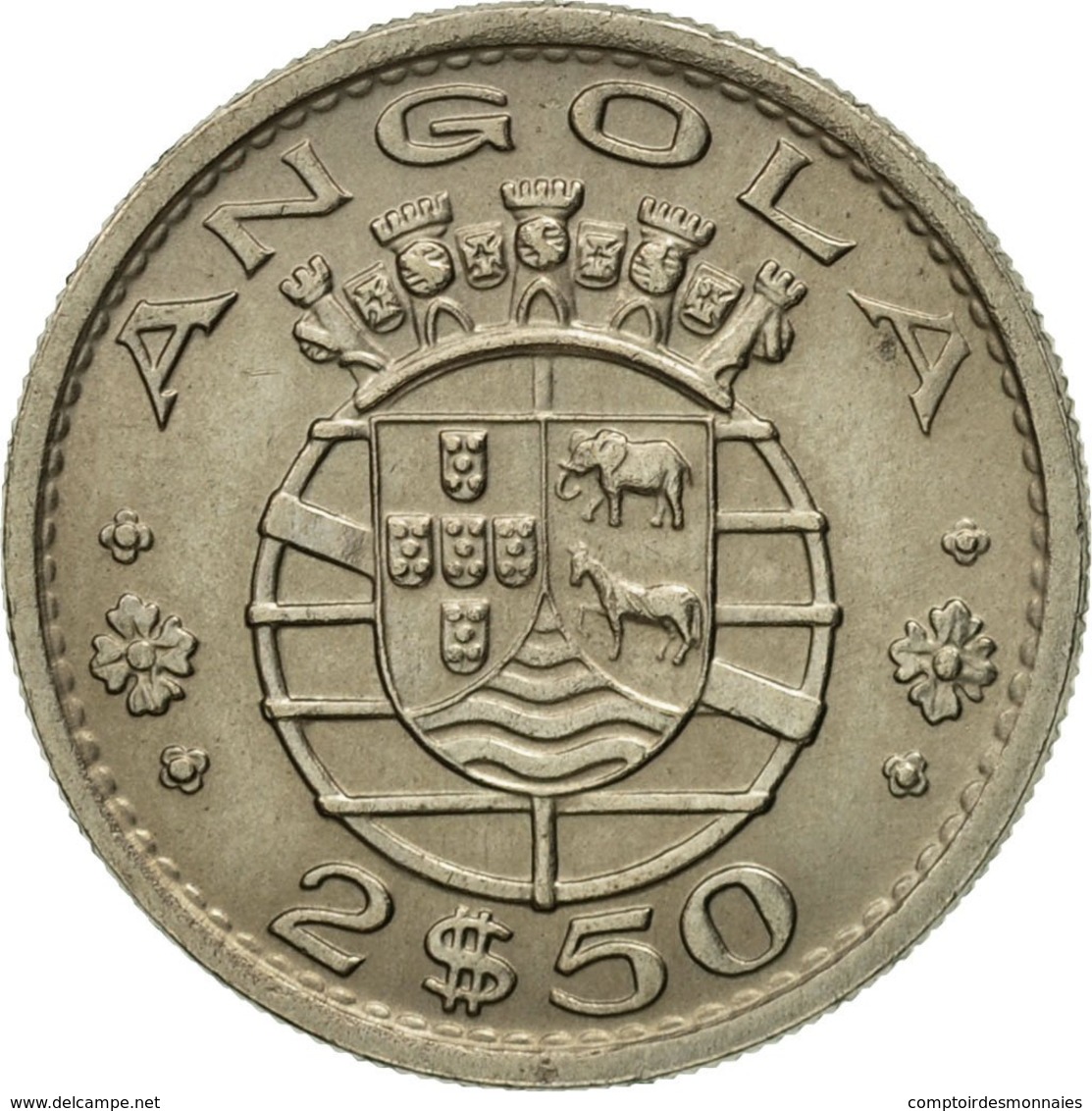 Monnaie, Angola, 2-1/2 Escudos, 1969, TTB, Copper-nickel, KM:77 - Angola