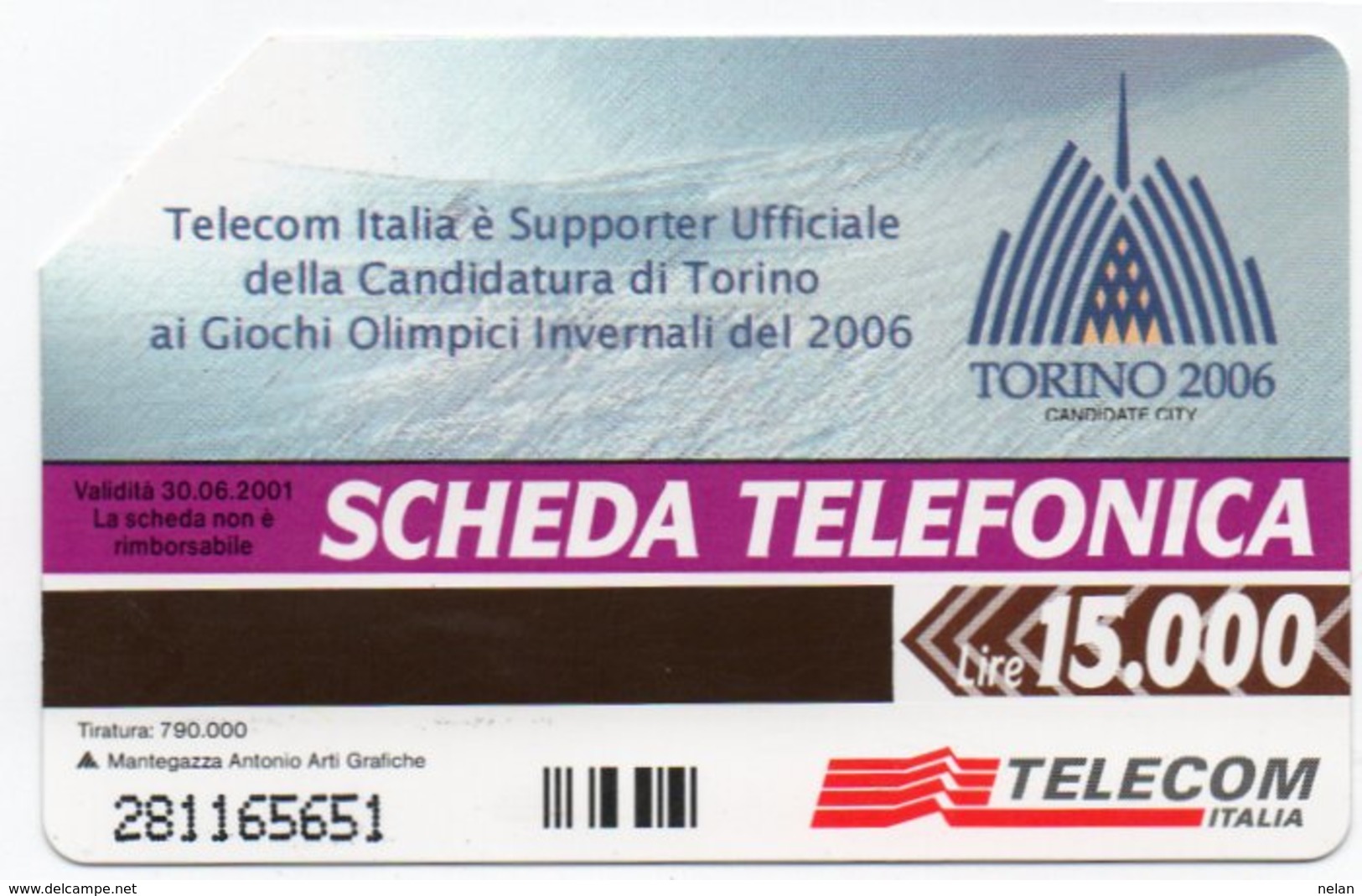 PHONE CARD-SCHEDA TELEFONICA-ITALIA-TELECOM-TORINO 2006 - Olympic Games