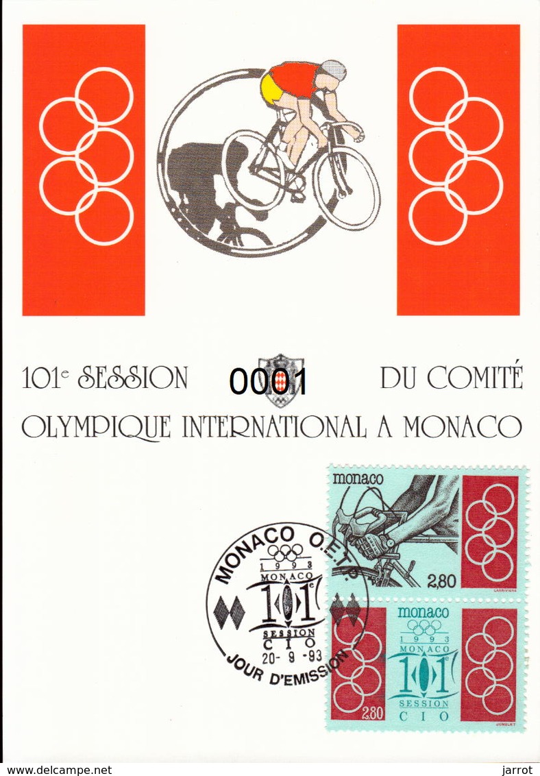 1888 à 1903 Session Du Comité Olympique 20/09/1993 - Maximum Cards