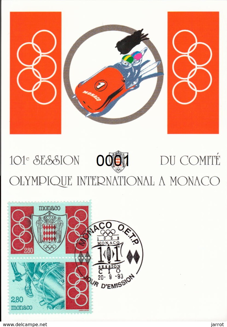 1888 à 1903 Session Du Comité Olympique 20/09/1993 - Maximumkarten (MC)