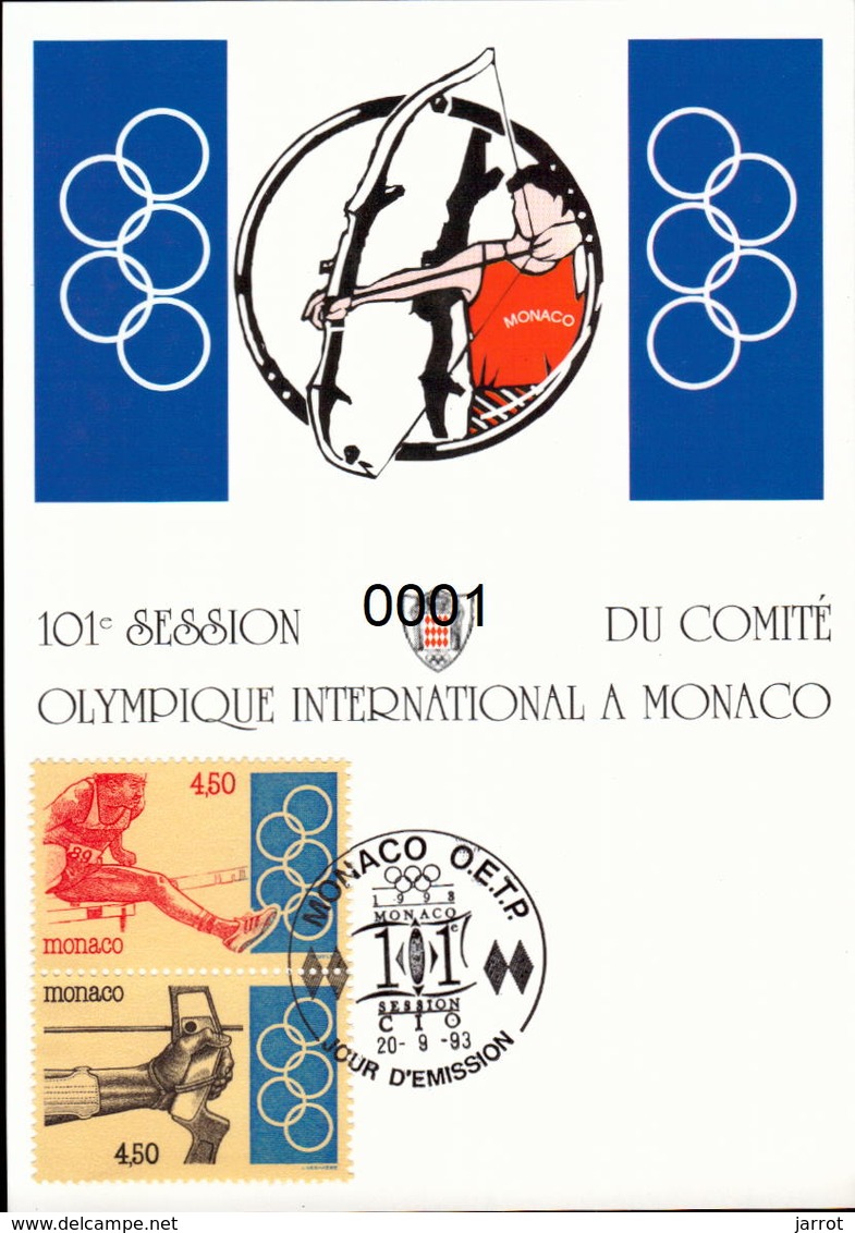 1888 à 1903 Session Du Comité Olympique 20/09/1993 - Maximum Cards