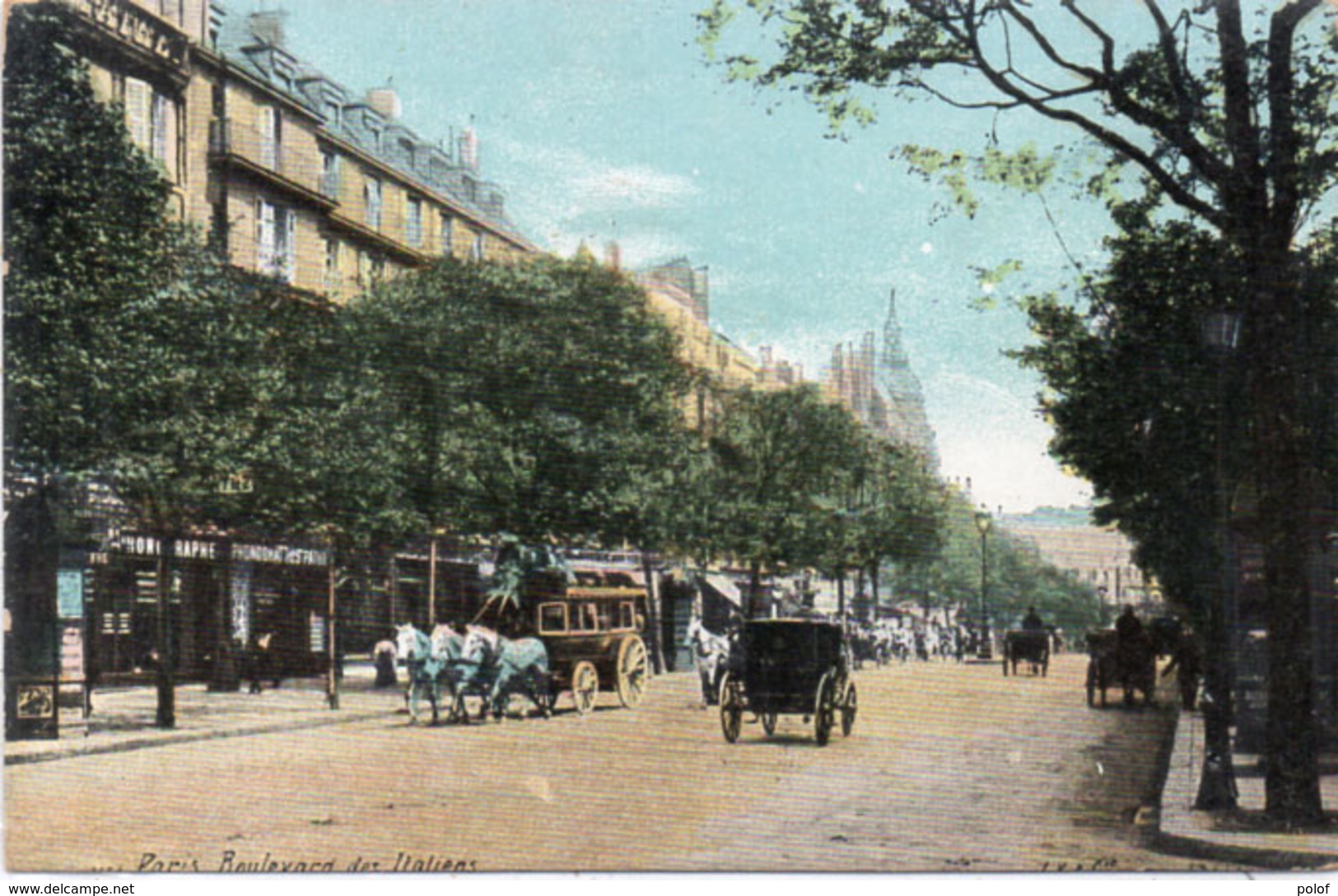 PARIS - Boulevard Des Italiens - Attelages     (108969) - Autres & Non Classés