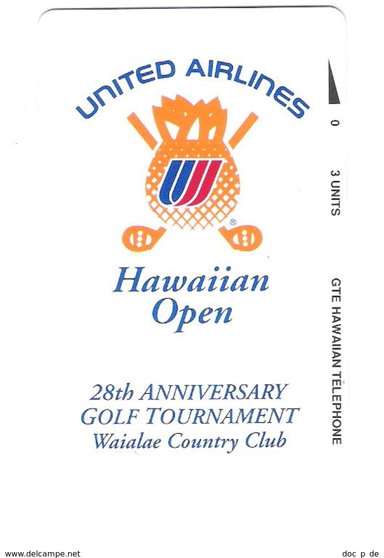 Hawaii - HAW-PT-05  1993 - 28th Hawaiian Open Golf Tournament United Airlines - 1.000 Ex.  - MINT - Rar - Hawaii