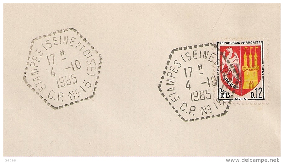 C.P. N°15 ETAMPES Seine Et Oise. Tarif Imprimés. Circuit Postal. - 1961-....