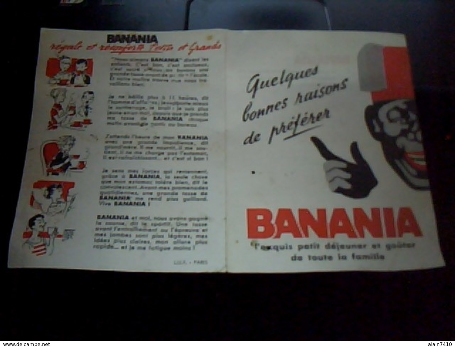 Tract Publicitaire Banania Coouleur 2 Pages - Advertising