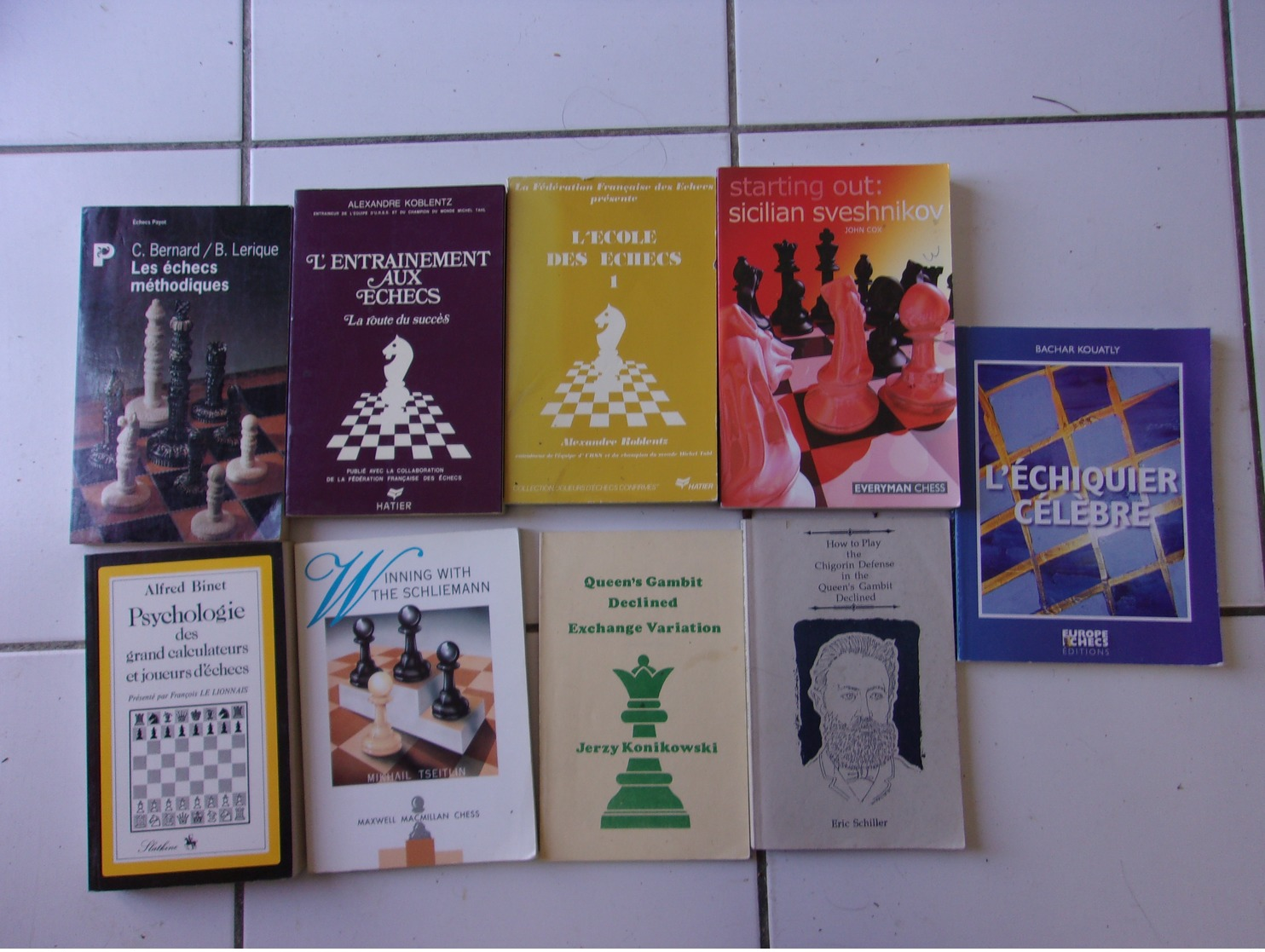 Lot 10 Livres Sur Le Jeu D' échecs Alfred Binet, Alexandre Koblentz, John Cox, Caro Kahn, Gambit Dame... - Palour Games