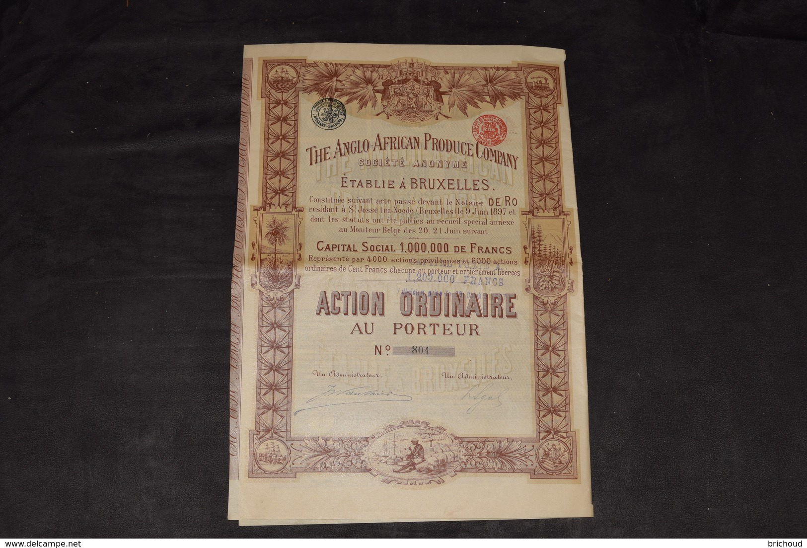 The Anglo - African Produce Compagny Import Export Agriculture Afrique 1898 Complet (3) - Transporte