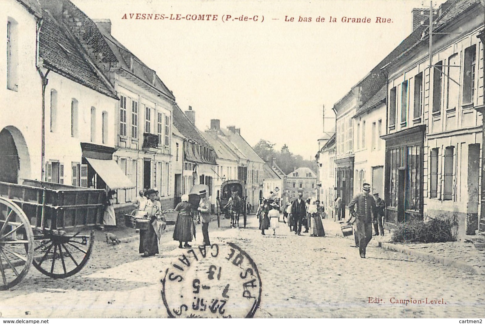 AVESNES-LE-COMTE BAS DE LA GRANDE RUE  62 - Avesnes Le Comte