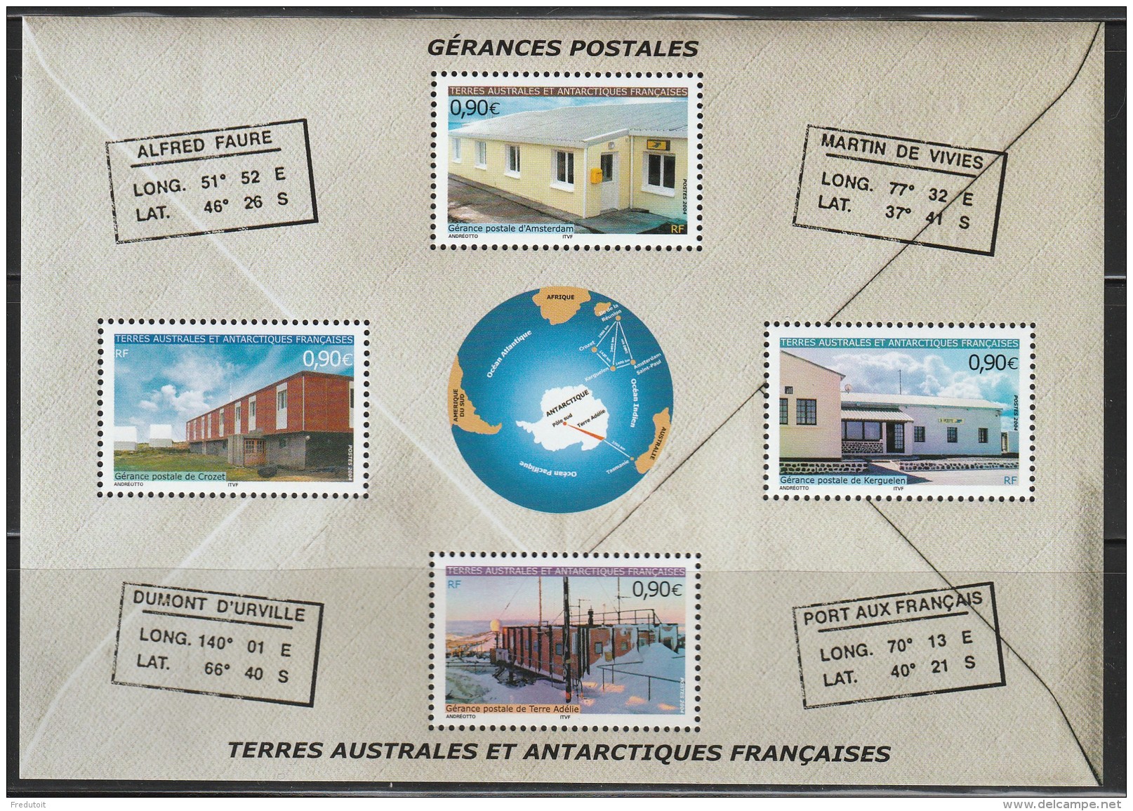 T.A.A.F - BLOC N°11 ** (2004) Gérances Postales - Blocs-feuillets