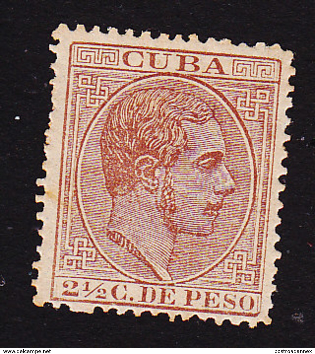 Cuba, Scott #129, Mint Hinged, King Alfonso XII, Issued 1888 - Cuba (1874-1898)