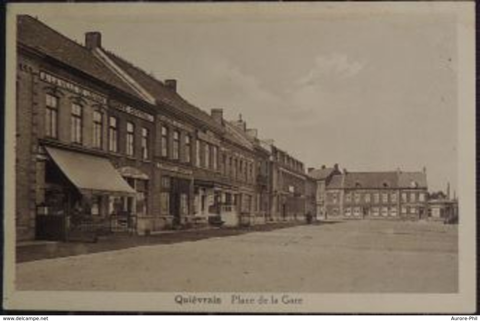 Quiévrain Place De La Gare (Cafés - Restaurants - Brasserie Du Commerce) - Quiévrain