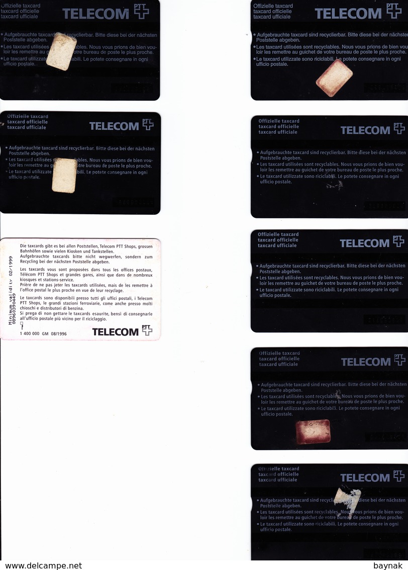 7 X ALTE TAXCARD + 1 X SWISS TELECOM  -- - Schweiz