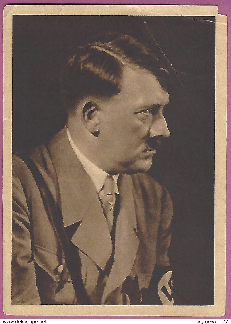 Orig. Foto AK, Der Reichskanzler Adolf Hitler ,Führer,Werbung Bücher Der Bewegung,BB Pioniere,rar,Werbekarte - Guerre 1939-45