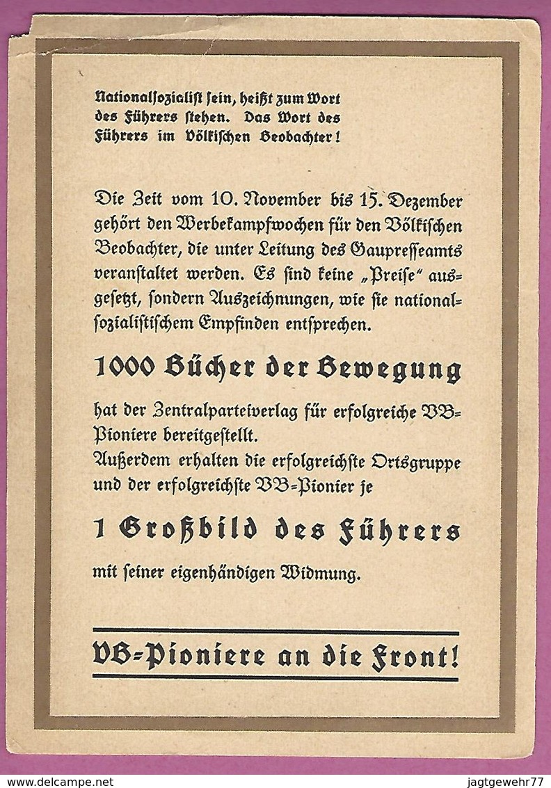 Orig. Foto AK, Der Reichskanzler Adolf Hitler ,Führer,Werbung Bücher Der Bewegung,BB Pioniere,rar,Werbekarte - War 1939-45