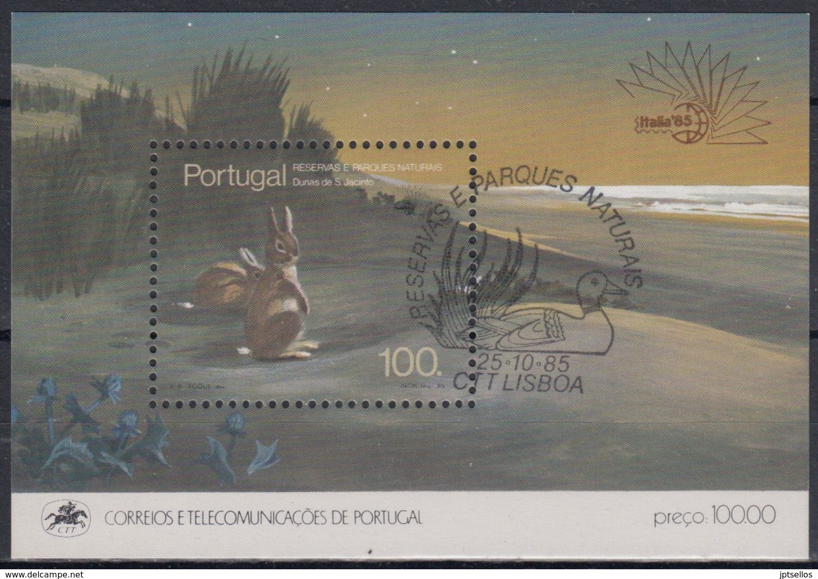 PORTUGAL 1985 HB - 49 USADA (1º DIA) - Blocs-feuillets