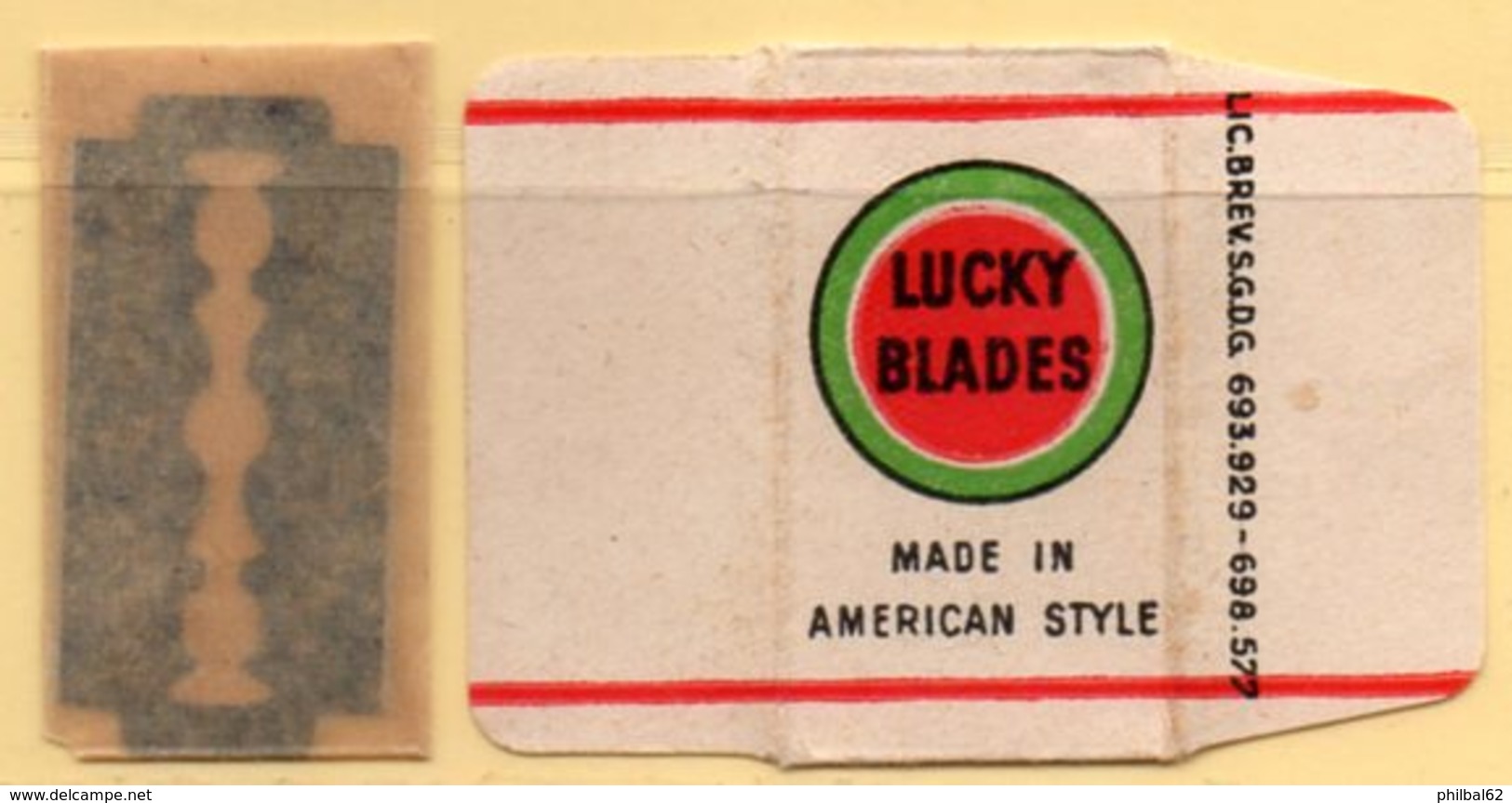 Rasage. Razor Blade. Lame De Rasoir. Lame Lucky Blade. Made In American Style. - Lames De Rasoir