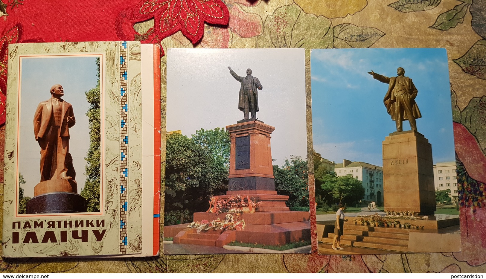 11 PCs Set - Ukraine. LENIN MONUMENTS. OLD USSR PC  - 1973 - Lenin Monument (demolished) - Monuments