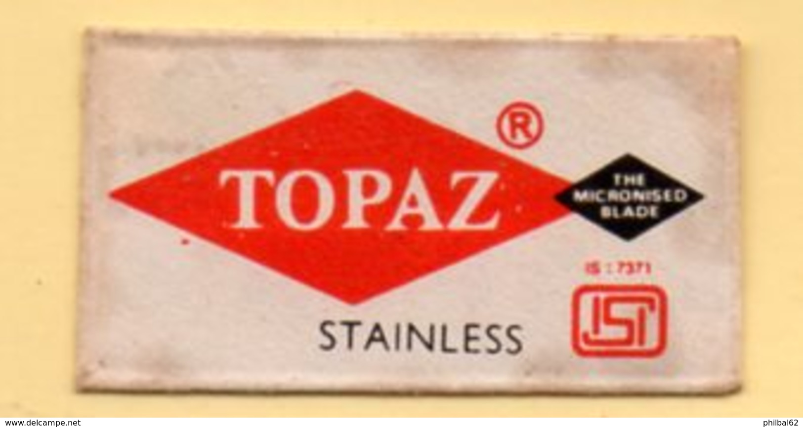 Rasage. Razor Blade. Lame De Rasoir. Lame Topaz. Made In India. - Scheermesjes