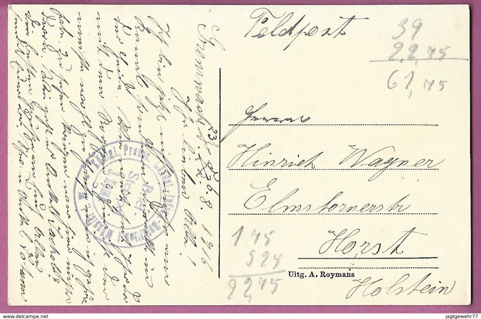 AK,Raevels Steenweg Naar Tilburg ,Route Vers Tilbourg,Feldpostkarte Mit Stempel - Ravels