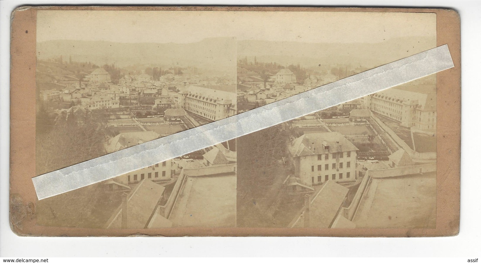 PHOTO STEREO Circa 1870 CHAMBERY /FREE SHIPPING REGISTERED - Stereoscopic