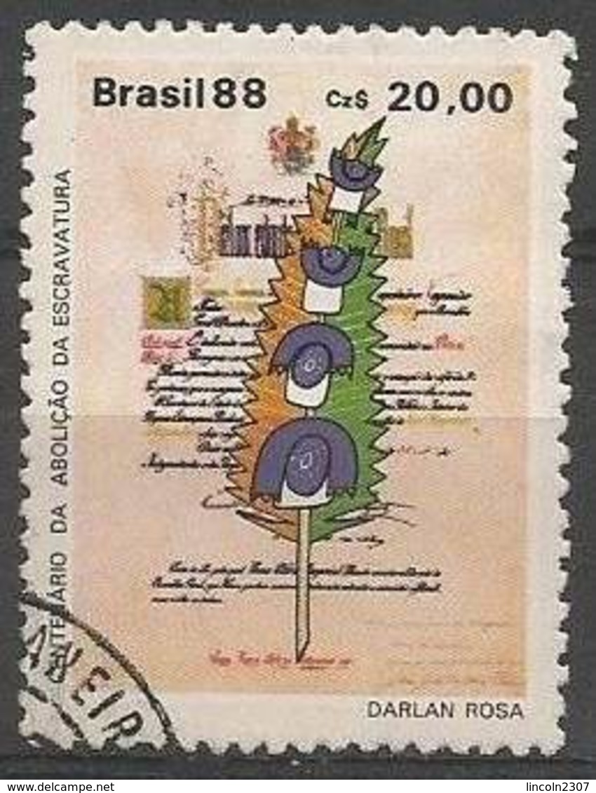 LSJP BRAZIL 100 YEARS ABOLITION OF THE SCRIPTURE 1988 - Used Stamps