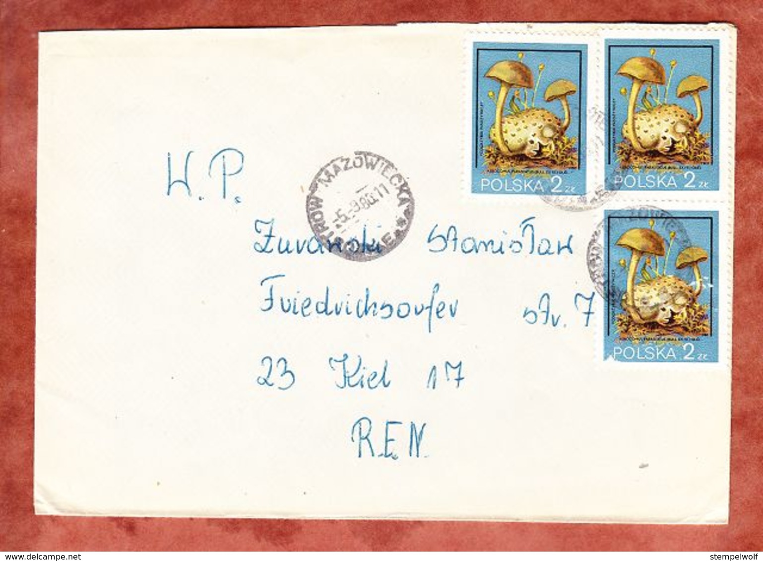 Brief, MeF Schmarotzer-Roehrling, Ostrow Mazowiecka Nach Kiel 1980 (56133) - Briefe U. Dokumente
