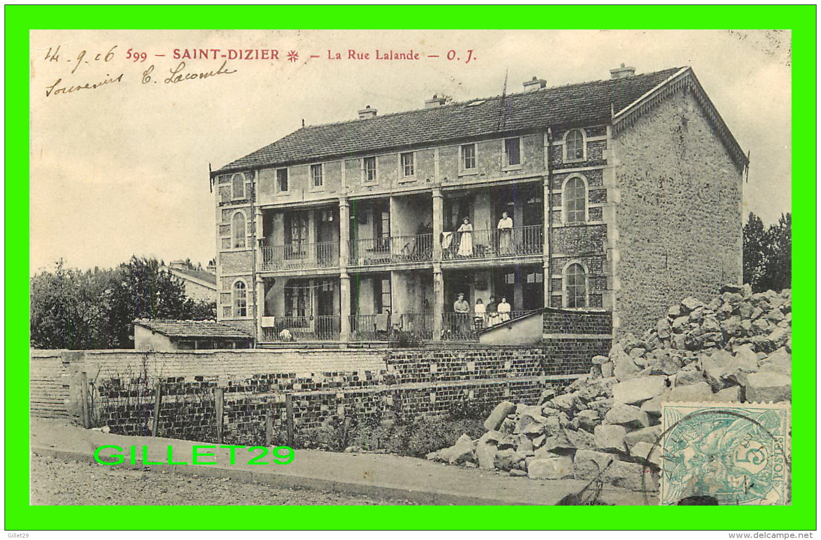 SAINT-DIZIER (52) - LA RUE LALANDE - ANIMÉE - O. J. -  CIRCULÉE EN 1906 - - Saint Dizier