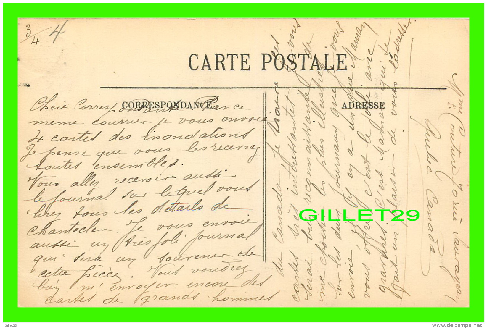 INONDATIONS  DE PARIS, JANVIER 1910 - LE BOULEVARD DE GRENELLE ET LE MÉTRO - LL. - CIRCULÉE - - Inondations