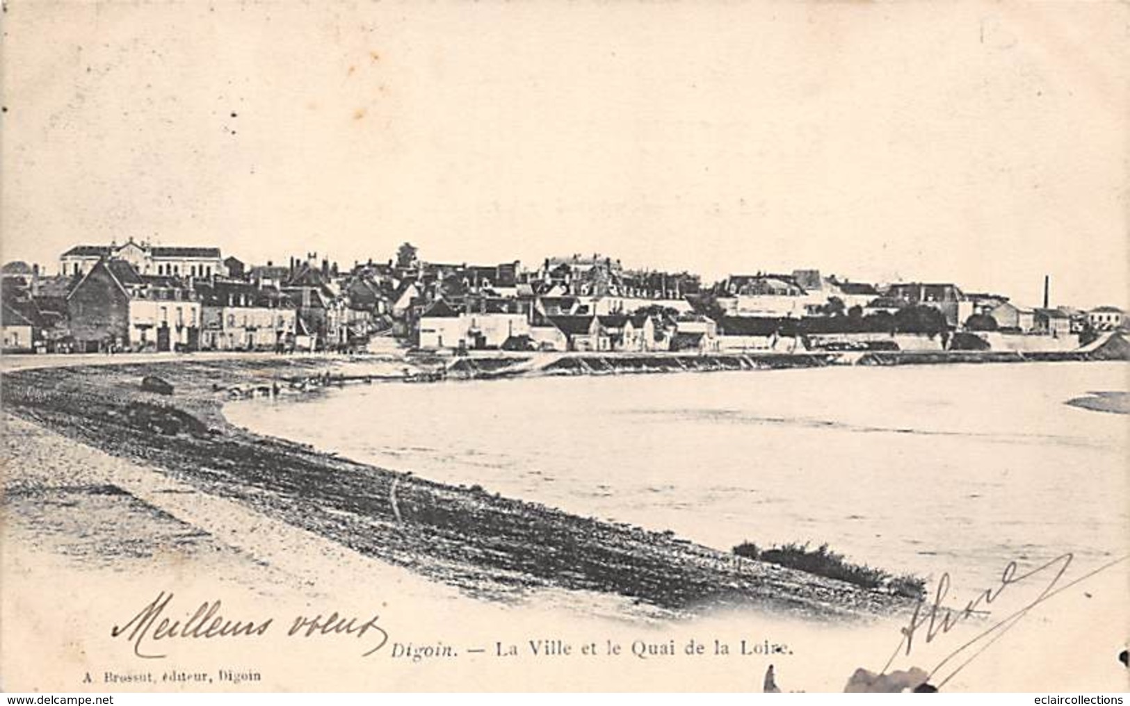 Digoin      71      La Ville Et Le Quai De La Loire        (voir Scan) - Digoin