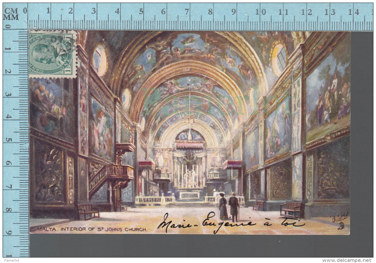 Raphael Tuck - Oilette, Malta Interior Of St-Johns Church, # 7090, CPA - Autres & Non Classés