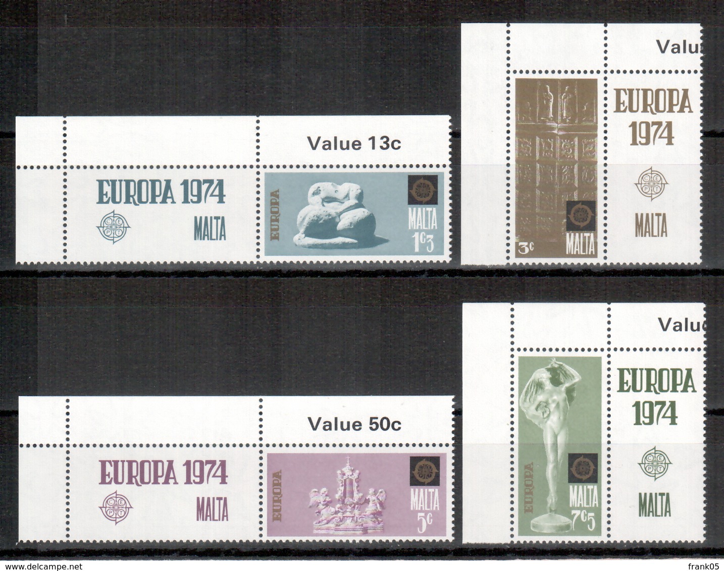 Malta / Malte 1974 Satz Mit Zierfeld/set EUROPA ** - 1974