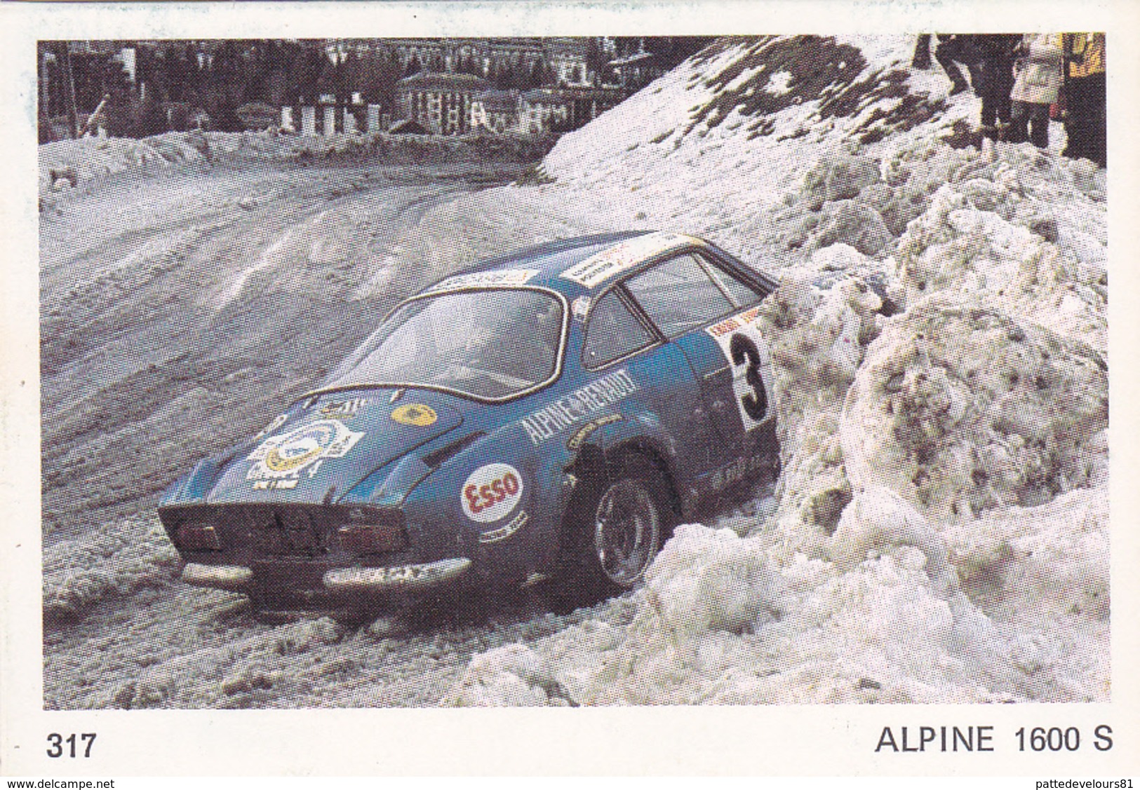 IMAGE 5 X 7,5  Sport Automobile Rallye Des Neiges Et Des Glaces ALPINE 1600 S - Autres & Non Classés