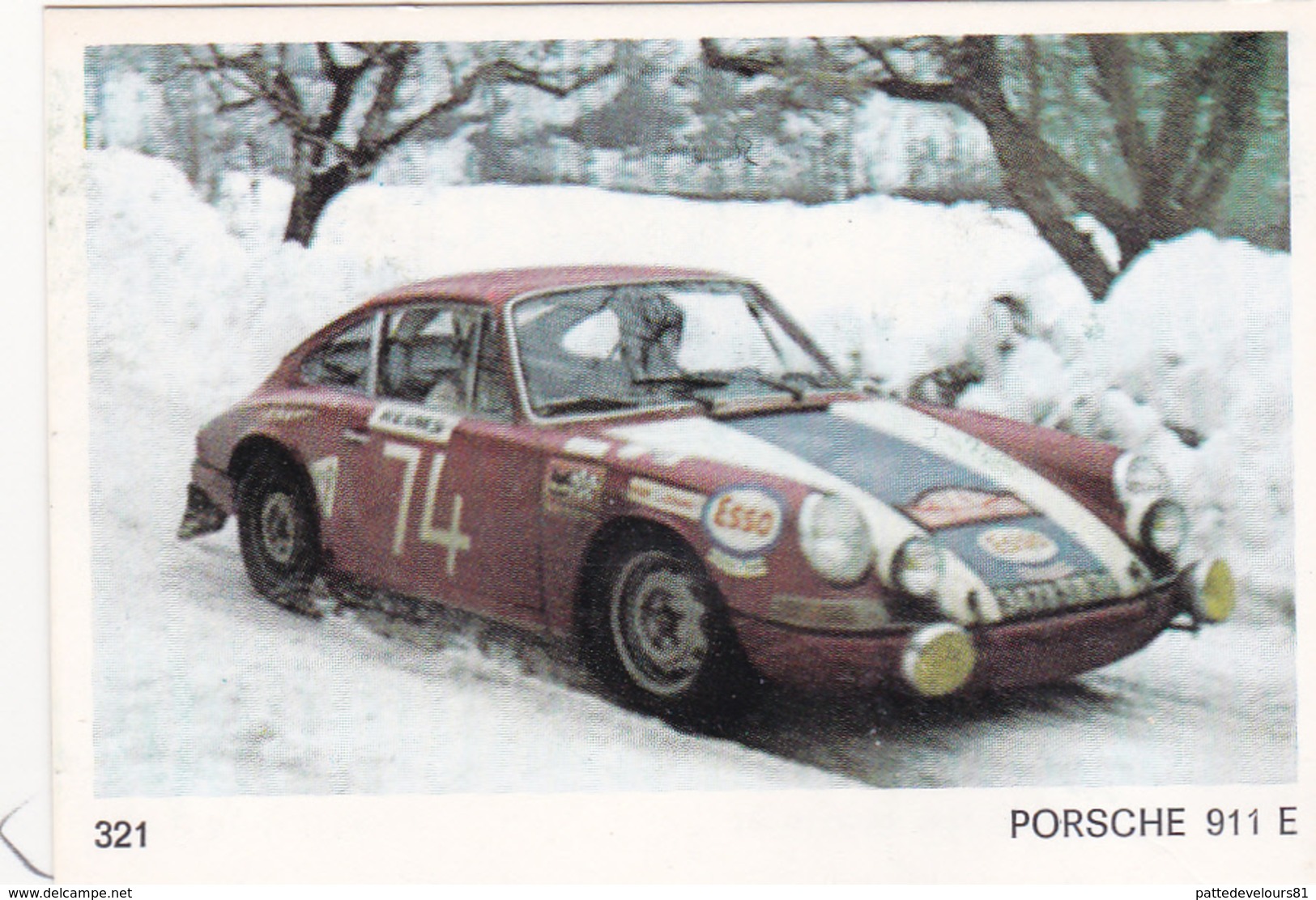 IMAGE 5 X 7,5  Sport Automobile Rallye Des Neiges Et Des Glaces PORSCHE 911 E - Autres & Non Classés