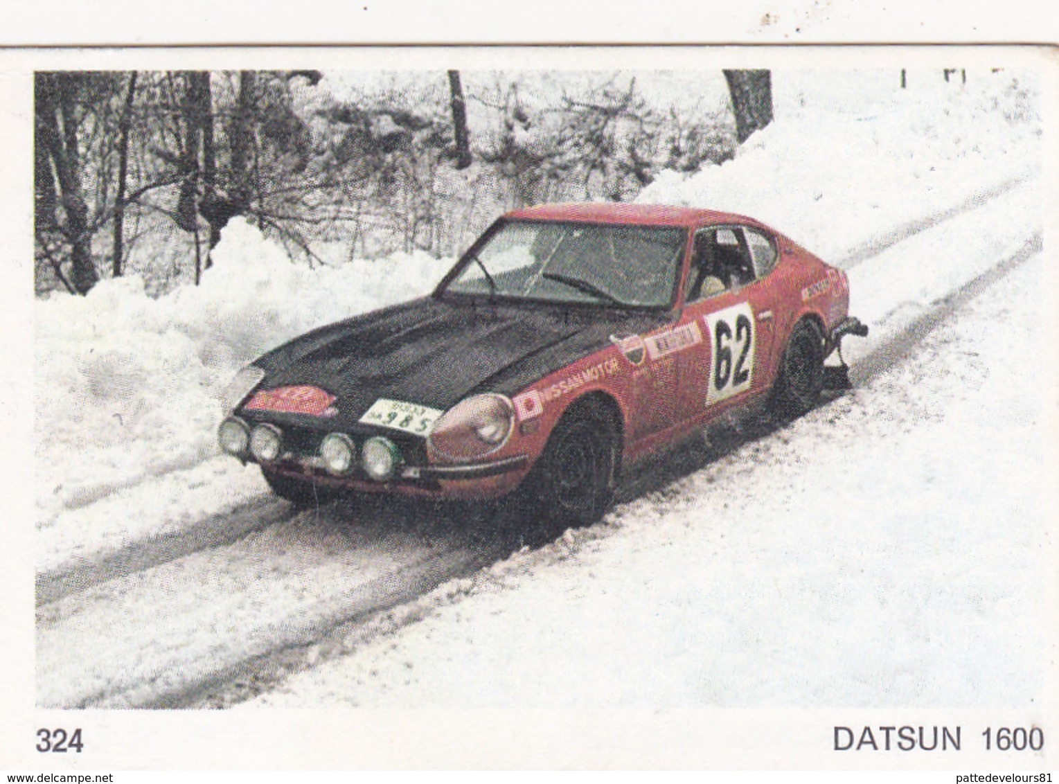 IMAGE 5 X 7,5  Sport Automobile Rallye Des Neiges Et Des Glaces DATSUN 1600 - Autres & Non Classés