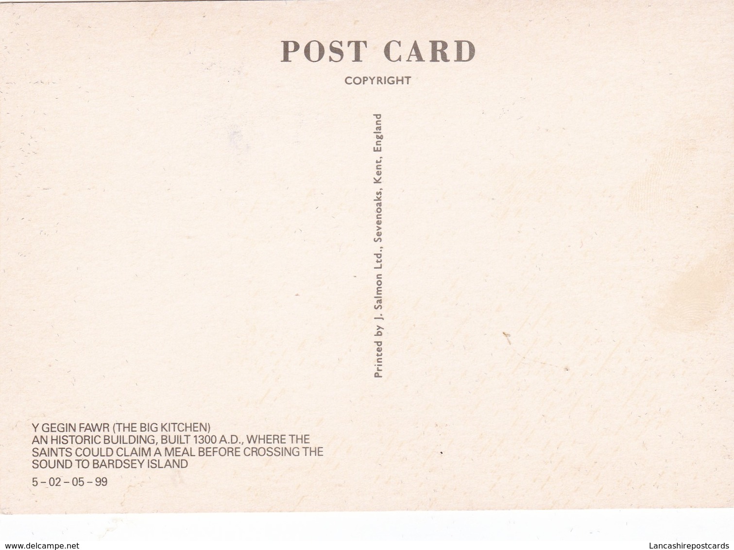Postcard Y Gegin Fawr Nr Aberdaron My Ref  B22822 - Caernarvonshire