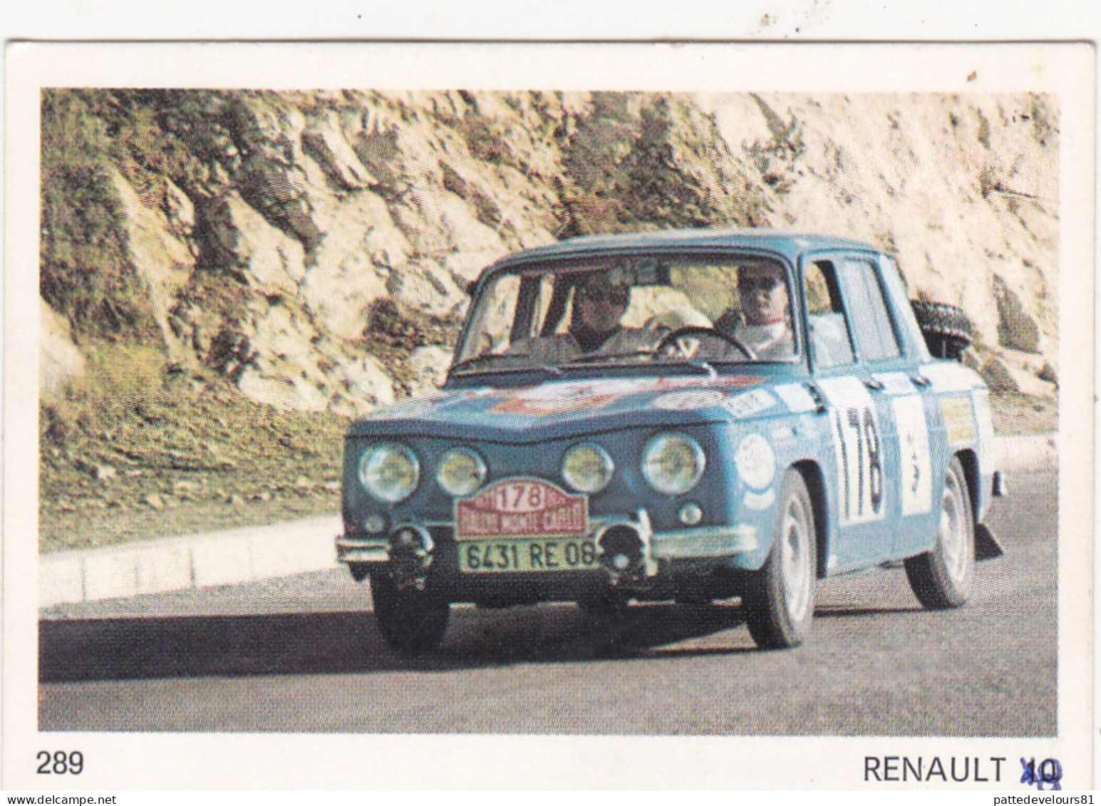 IMAGE 5 X 7,5  Sport Automobile Voiture De Rallye Sport Mécanique RENAULT 8 - Autres & Non Classés
