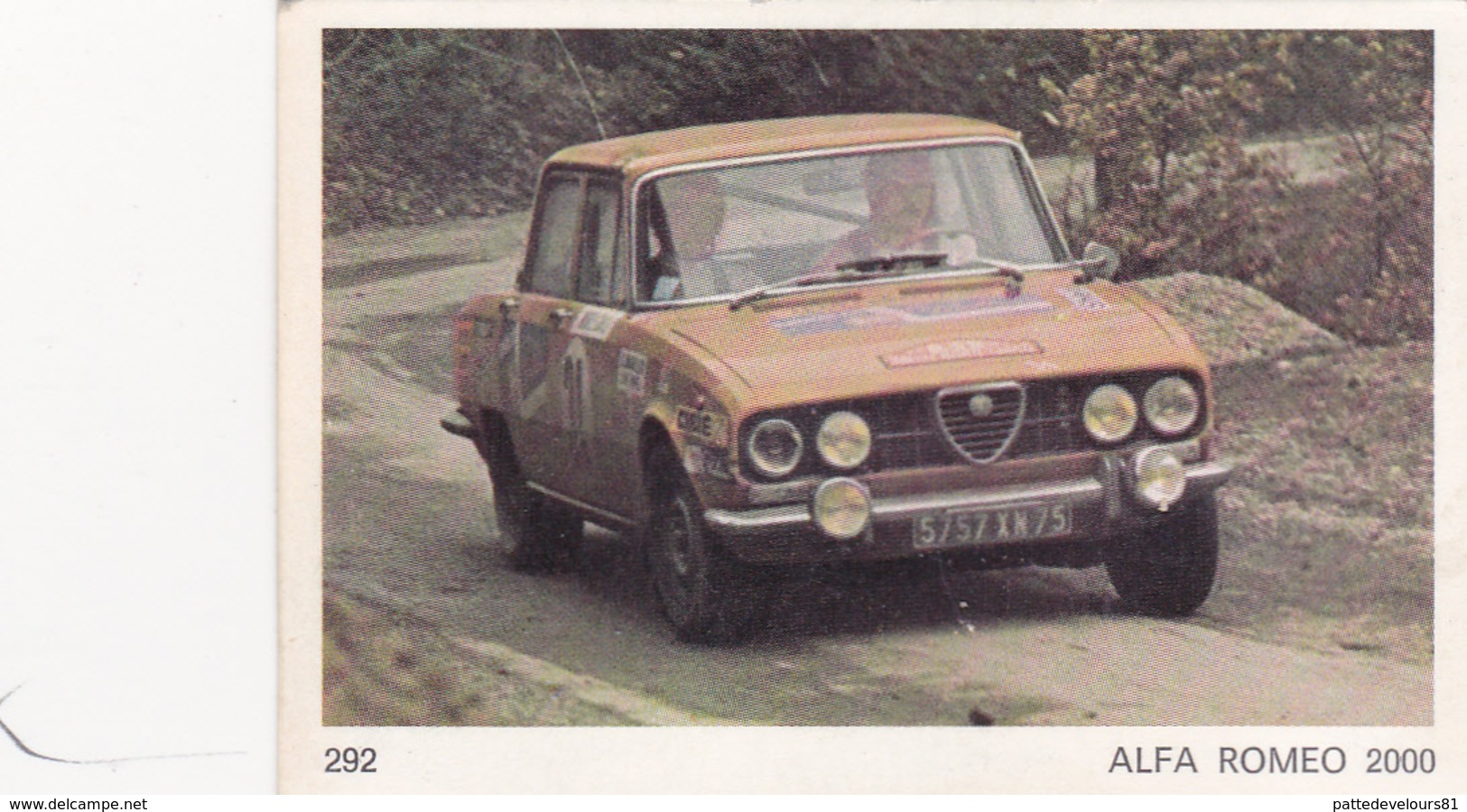 IMAGE 5 X 7,5  Sport Automobile Voiture De Rallye Sport Mécanique ALFA ROMEO 2000 - Autres & Non Classés