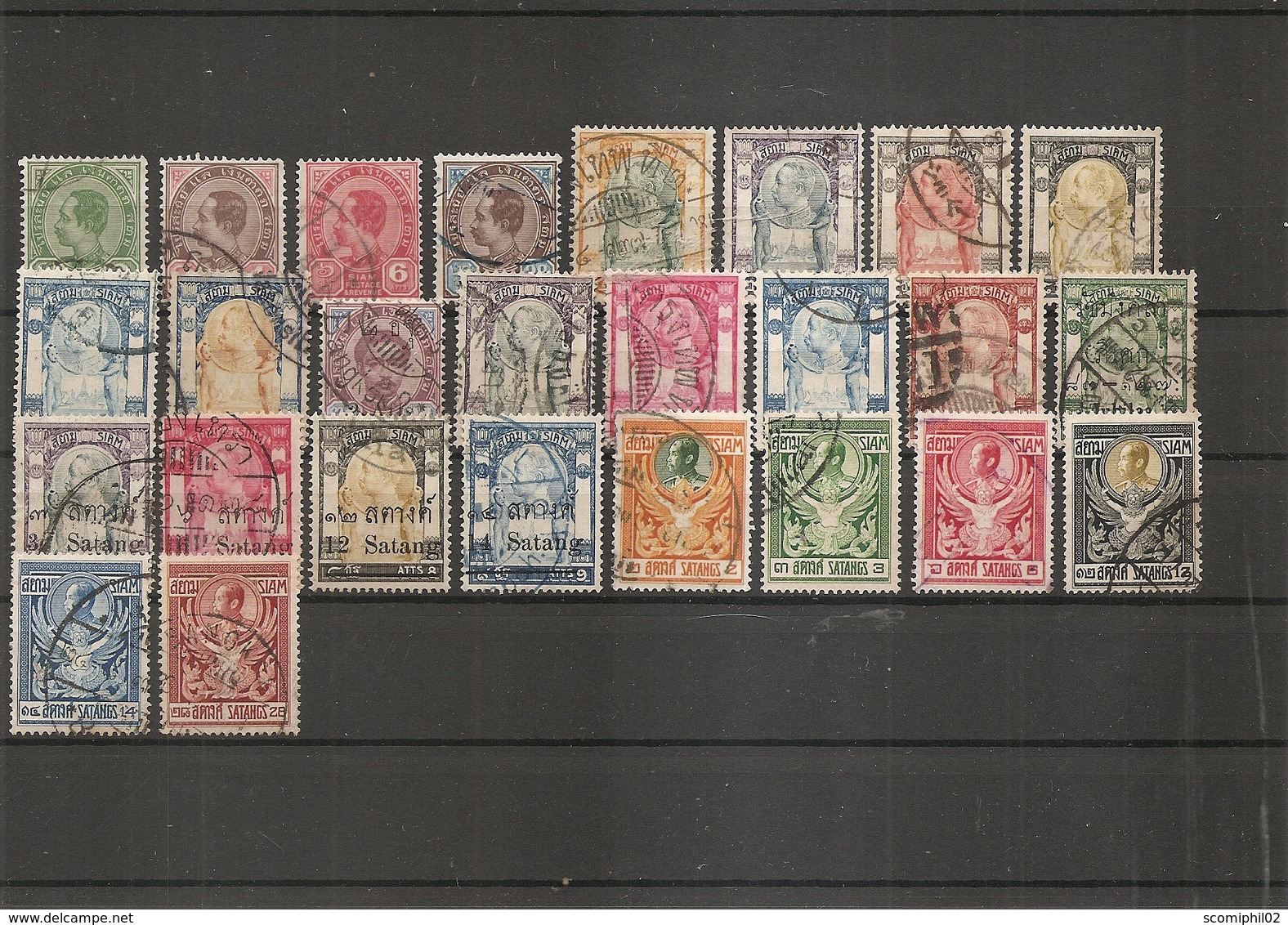 Siam ( Lot De Timbres Divers Différents Oblitérés) - Siam