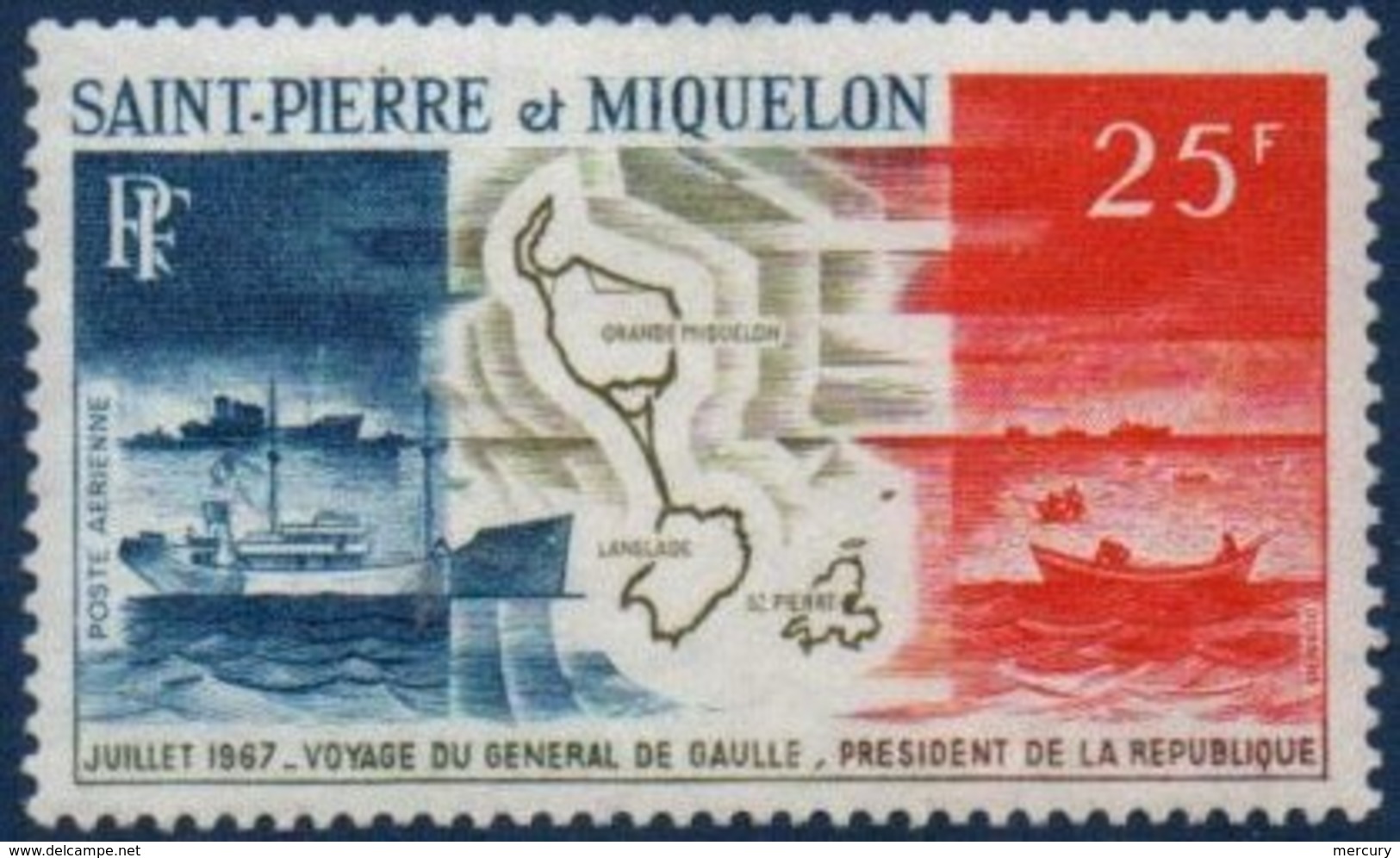 SPM - Bateaux Et Carte De 1967 Neuf - Neufs